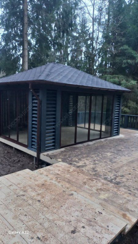 Застекленная беседка БАЛТИКА 4х5 с террасой