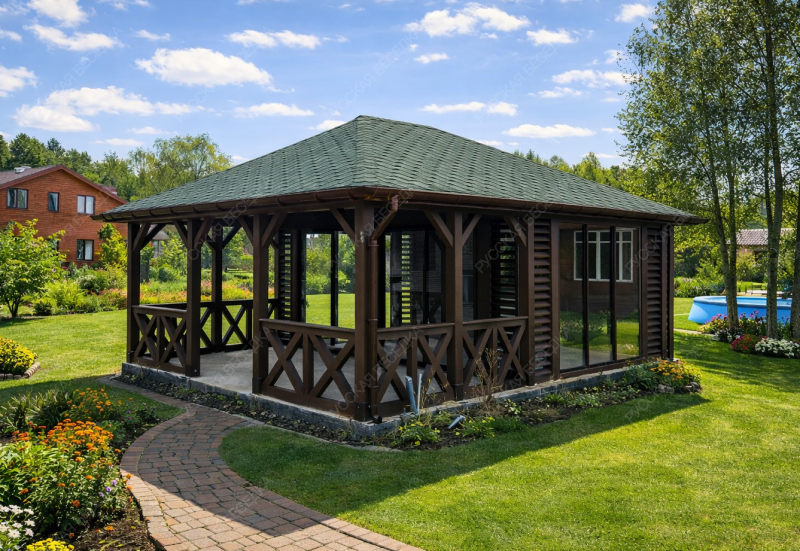 Закрытая беседка Клима