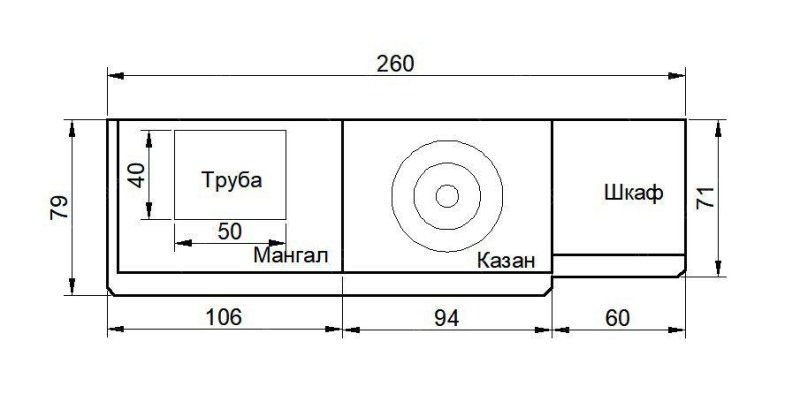 Мангал с казаном Очаг