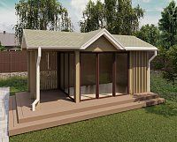 Закрытая беседка ШАЛЕ 2 3х6