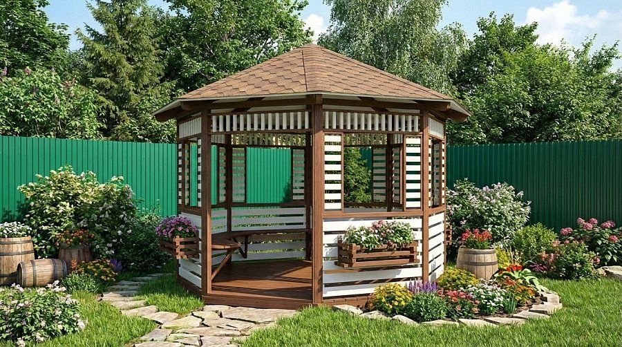 Восьмигранная беседка ГЕКСАРИУМ