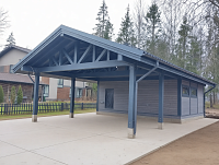 Навес для машин с хозблоком РАФ