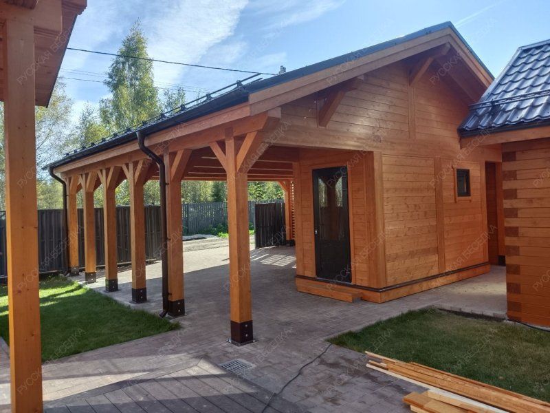 Навес для машин с хозблоком ШЕЛТЕР