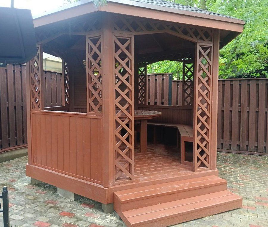 Шестигранная беседка РЫБКА