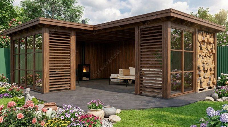 Угловая беседка Соловки